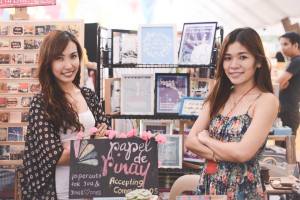 With my cousin, Kendee, who helped me set up and man the booth. ;)